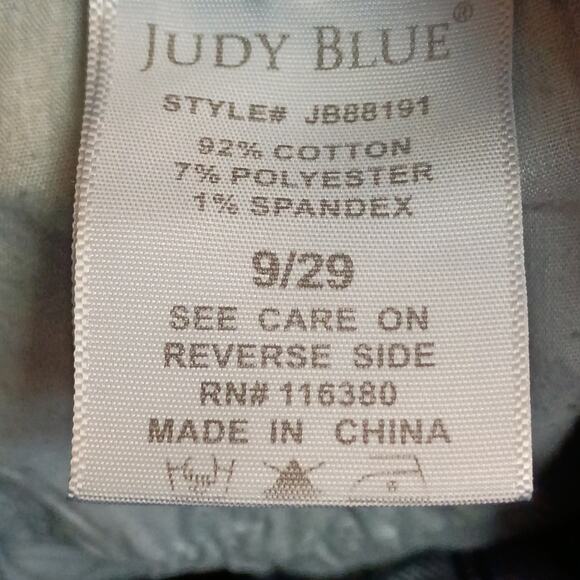 Judy Blue Women 9/29 Dark Wash Shelly High Rise Distressed Fray Hem Denim Jeans - Picture 6 of 7